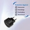 Ładowarka sieciowa  2x USB-A, 10.5W, czarna